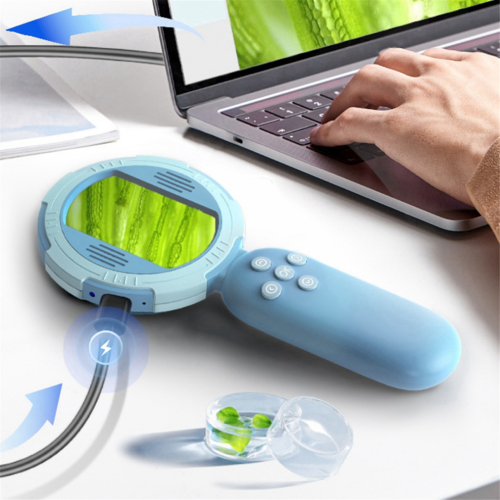 Microscopio digital con pantalla IPS de 2 pulgadas con luz 2