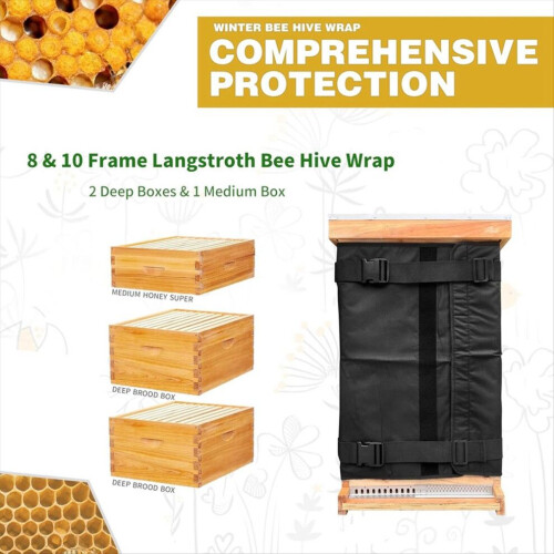 Winter Bee Hive Wrap for 8 and 10 Frame Hives 2