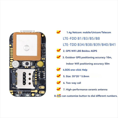 Scheda PCBA per mini localizzatore GPS 4G ZX908 1
