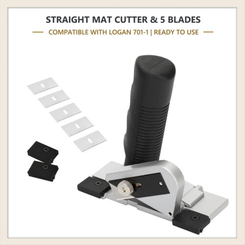 Straight Mat Cutter Handheld Mat Board Cutter with 5 Blades 1