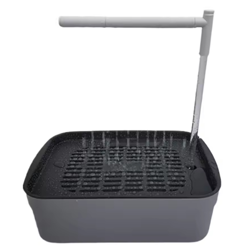 Baignoire automatique pour perroquets et oiseaux avec circulation d'eau.