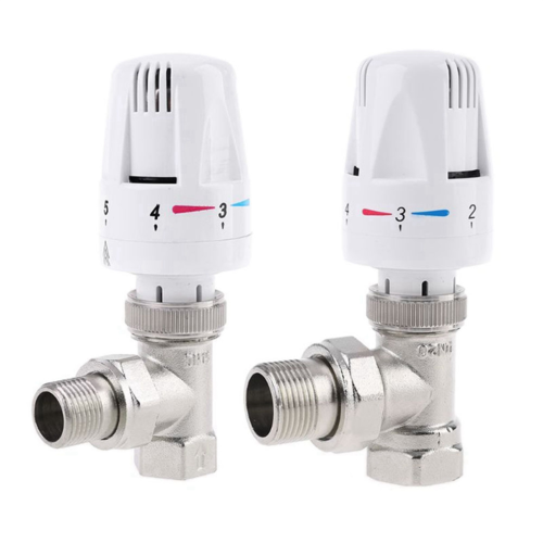 Válvula termostática automática para radiador, válvula angular G1/2 pulgada