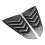 Rear Louver Window Side Shutter Decoration Cover C 3
