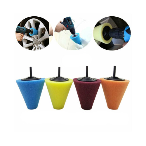 Esponja para pulir cubos de rueda de coche, 4 unidades 2