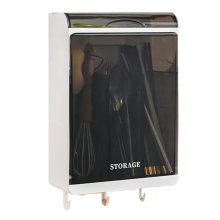 Contenitore organizer per stoviglie di grande capacità con sistema di drenaggio.