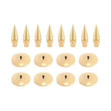 8 Paar 6 x 36 mm Kupfer-Lautsprecherspikes + Basisfüße mit Isolationsmatten