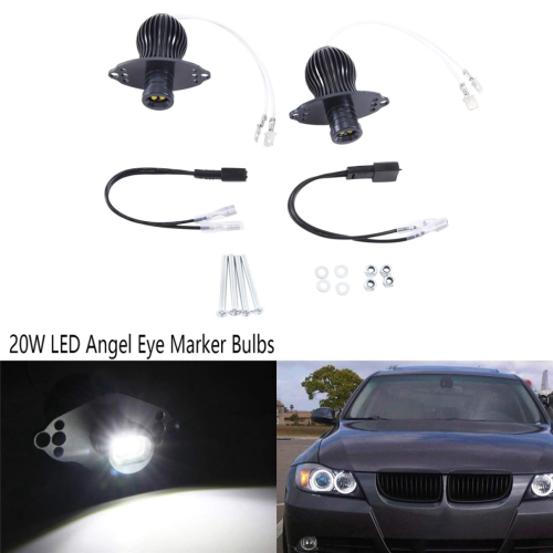 2 τεμάχια λαμπτήρες LED Angel Eye 20W για E90 σειράς 3 2006-2008 2