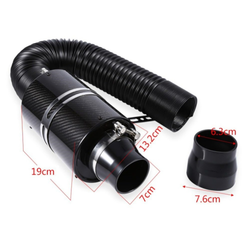Carbon Fiber Cold Air Filter General Hose Kit 1
