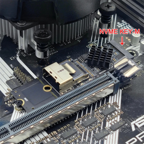 M.2 NVME till Mini SAS SFF-8087 expansionskort stöder 4-portars SATA3.0 2