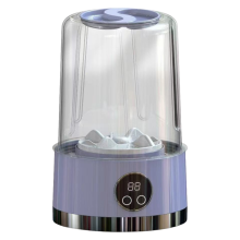 Mini machine à laver rechargeable pour sous-vêtements, portable et idéale pour les voyages (violette).