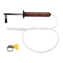 Cepillo para máquina de café, nailon, anti-quemaduras, mango de madera, herramienta de limpieza.