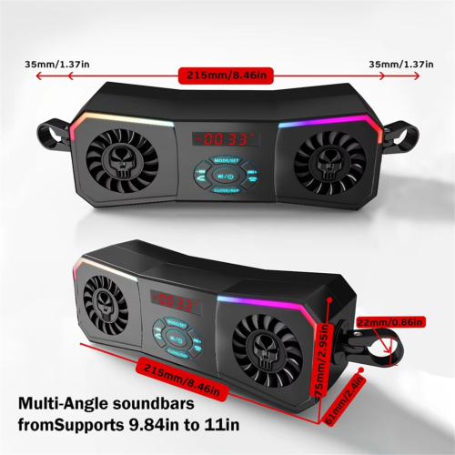 Motorcycle Speakers Wireless Stereo Audio System MP3 Player 1