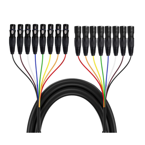 8 Channel 2m Professional Multi-Media 3 Pin XLR Cable