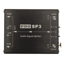 Divisor de audio balanceado XLR de 1 entrada y 3 salidas con aislador