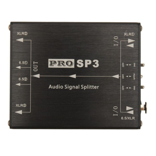 XLR Balanced Audio Splitter 1 in 3 Out with Isolator