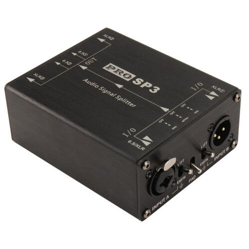 XLR Balanced Audio Splitter 1 in 3 Out with Isolator 2