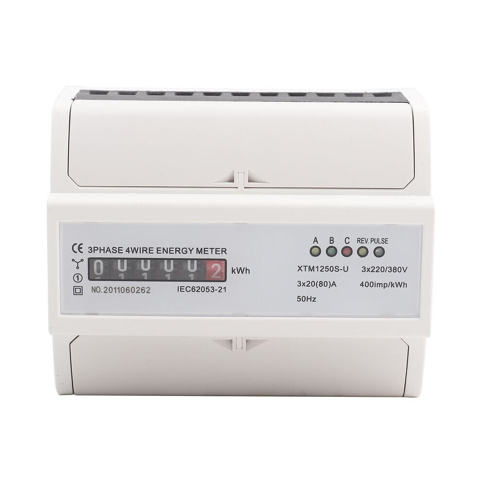Digital Electric Meter, Three-Phase Electronic Power Meter With Microelectronic Technology, Pure Copper Plastic Material For Reliable 3 Phase 4 Wire E 9486358104859