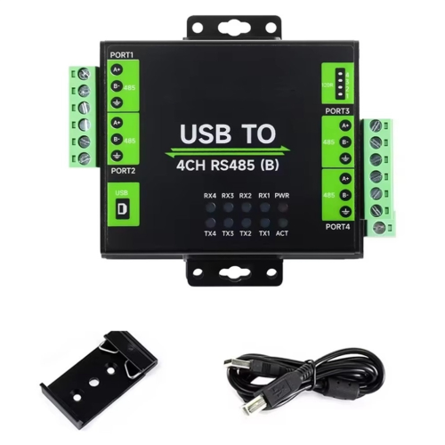Βιομηχανικός απομονωμένος μετατροπέας USB σε 4 κανάλια RS485 (B)