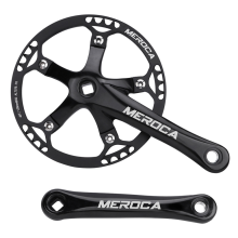 Pédalier de vélo à trous carrés, pédalier pliable, noir