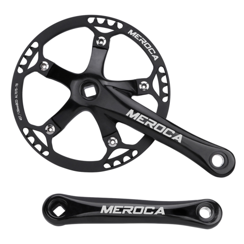 Bicycle Square Hole Crankset Speed Folding Crankset Black