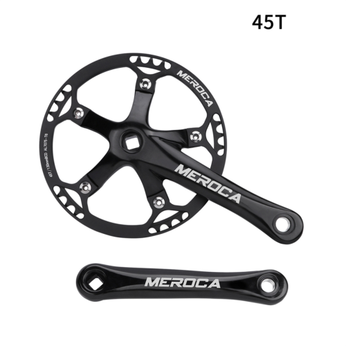 Bicycle Square Hole Crankset Speed Folding Crankset Black 1