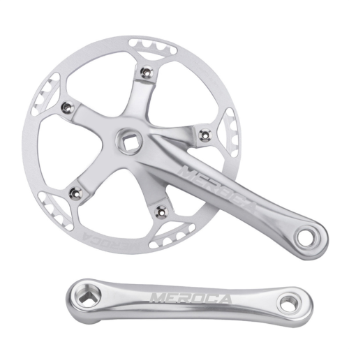 Bicycle Square Hole Crankset Speed Folding Crankset Silver