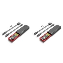 Boîtier pour 2 SSD M.2 NVMe, adaptateur M.2 vers USB 3.1, noir