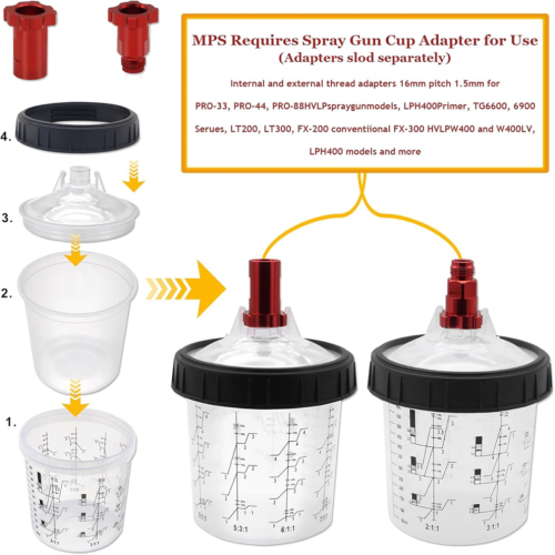 Disposable Paint Mixing Cup System Kit 2