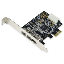 -PEX30016 Tarjeta PCIe 1.1 X1 de 3 puertos IEEE 1394 Firewire 1394B y 1394A