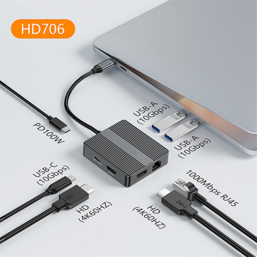 USB C Hub USB3.2 Adapter Type C Hub Laptop Docking Station B 1