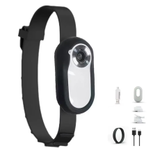 Collare per gatti con telecamera HD 1080P, senza bisogno di Wi-Fi, sportivo, da indossare sulla testa,