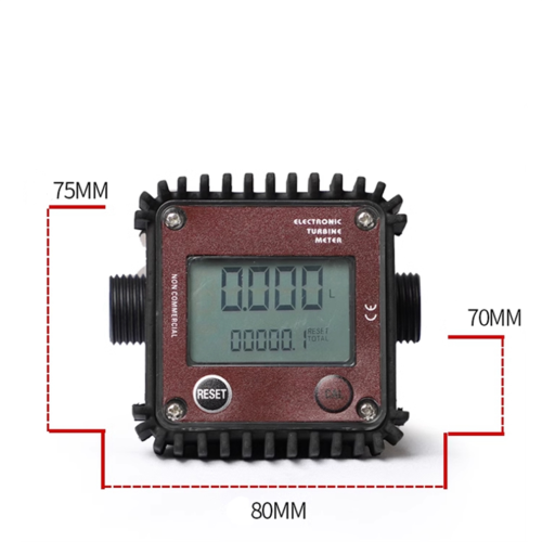 K24 Digital Gear Flow Meter with LCD Fuel Urea Gear Meter Thread 2