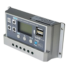 Controlador de carga solar PWM con wifi y Bluetooth, 60 A, 12 V, 24 V, USB dual automático.