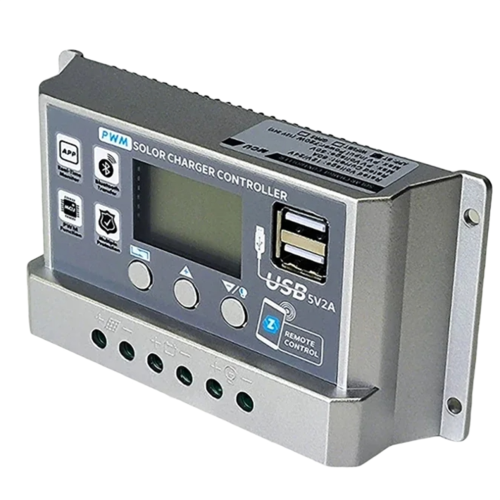 PWM Solar Charge Controller Wifi Bluetooth 60A 12V 24V Auto Dual USB