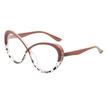 Blåljusfilterglasögon Dam Cat's Eye Retro Style Brun Leopard Receptfri Gamingdator