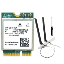 MT7925 WIFI 7-kort + antenn 5400 Mbps 2.4G/5G/6G BT5.3 WiFi-kortadapter