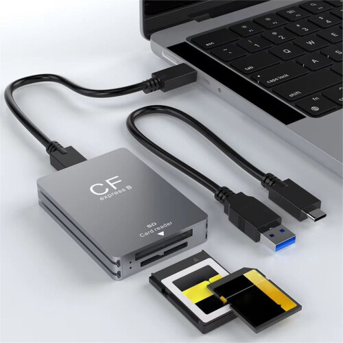 2 in 1 CFexpress Type B SD Card Reader USB3.2 10Gbps Dual Slot 2