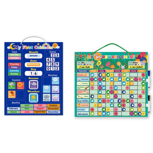 Tabella dei premi per le buone abitudini con magnete per bambini, utilizzabile a parete.