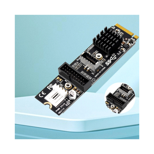 M.2 PCI E To USB3.0 TYPE-C+19/20P Interface Expansion Card 1