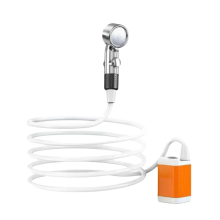 IPX7 Wasserdichte elektrische Duschpumpe, wiederaufladbar, LCD-Bildschirm, tragbar