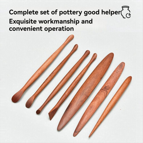 Handmade Pottery Clay Tools Set-Wood Clay Carving Tools, 2