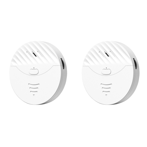 2X Tuya Smart WiFi Alarm Door and Window Vibration Sensor(White)