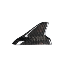 Car Fin Carbon Fiber Roof Antenna Aerial Cover Trim