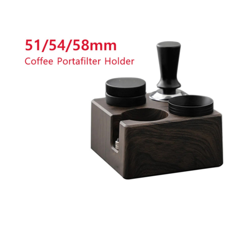 Supporto per pressa caffè con portafiltro in legno chiaro 2