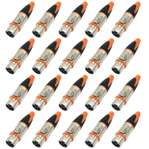 Conector XLR hembra/macho impermeable de 3 pines (20 unidades)