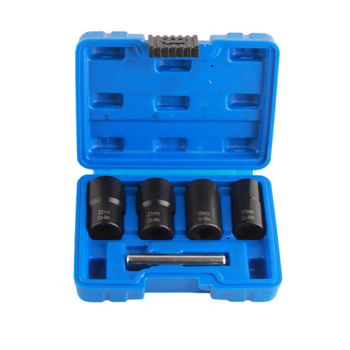 Wheel Lock Removal Kit, Spline Lug Nut Socket Set Solid & Reliable Impact Nut Extractor Tools Compatible w/ 1/2 Inch Drive Wrenches