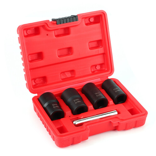 Wheel Lock Removal Kit, Spline Lug Nut Socket Set Solid & Reliable Impact Nut Extractor Tools Compatible w/ 1/2 Inch Drive Wrenches 2