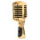 Microfono classico vintage professionale con cavo (oro) 2