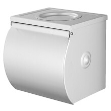 Toalettpappersdispenser, rostfritt stål med lock för enkel installation och högkvalitativt material för användning i badrum och toalett