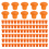 100 τεμάχια καπάκια ασφαλείας οπλισμού, πορτοκαλί χρώματο 2